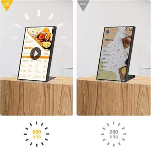 Canlarriz - Pantalla Digital HD de 18.5 Pulgadas para Menús de Tiendas y Restaurantes, 700 Nits de Brillo Ultra Alto, <span class=keywords><strong>Editor</strong></span> de Contenido Web Gratuito, Android - Product Image 3