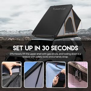 Tente de toit de voiture en tissu Oxford imperméable de haute qualité pour toutes les saisons, tente de toit rigide pour le <span class=keywords><strong>camping</strong></span> en plein air - Product Image 2