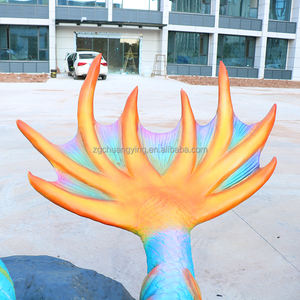 Statue de sirène animatronique grandeur nature sur le thème marin pour promenade, contes de fées, grande sculpture d'art paysager - Product Image 3