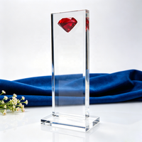 Trophée de verre K9 vierge en gros Prix et trophées de verre de cristal 3D personnalisés pour la reconnaissance et les célébrations des entreprises