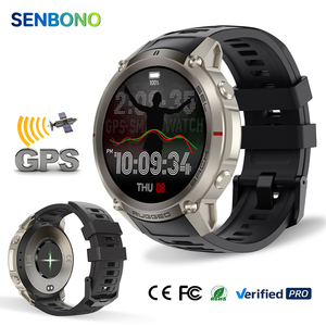 นาฬิกาอัจฉริยะสำหรับผู้ชาย SENBONO DM59 มาพร้อม GPS และแผนที่ออฟไลน์ กันน้ำได้ 5ATM รองรับโหมดกีฬามากกว่า 100 โหมด แบตเตอรี่ใช้งานได้ยาวนาน - Product Image 1