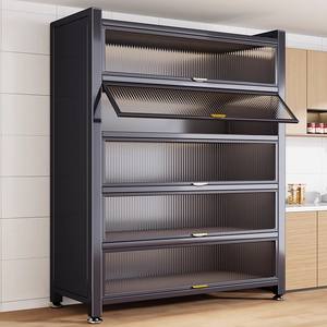 5 portes rabattables anti-poussière moderne armoire à épices de cuisine compacte comptoir efficace unité de stockage de condiments meubles de bureau - Product Image 6