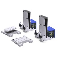 Universeller Multifunktions-Kühlständer Ladestation Disc-Aufbewahrungsregal Griff Kabelgebundene Ladebasis für PS5/Slim/Pro