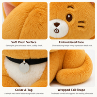 Peluche personnalisée chat mignon, jouet en coton PP, fonction anti-stress, doublure en maille – Cadeau apaisant pour enfants