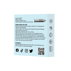 Préservatifs ultra-fins lubrifiés, rectangulaires, en feuille, pour hommes, aides sexuelles - Product Image 3