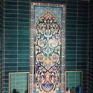 Murales de Azulejos Personalizados Hechos a Mano, 1210 mm x 1510 mm, Azulejos de Arte, Cerámica Hecha a Mano, Arte Cerámico, Mosaico para Hoteles, Jardines Exteriores, Arte <span class=keywords><strong>Mural</strong></span> - Product Image 3