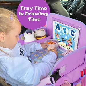 Free sample Kids Travel Tray Car Seat Activity Snack and Play Tray for Children or <b>Toddlers</b>, Fun Lap <b>Desk</b> Organizer for Kids - Product Image 5