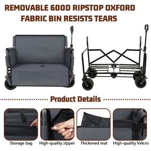 キャンプ、トレイル、ビーチ、屋外ガーデン、ビーチアクティビティ用の3-in-1高品質折りたたみワゴン、ガーデン用ソファワゴン - Product Image 3