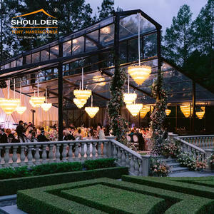 Tissu imperméable résistant aux UV d'auvent de luxe de partie de <span class=keywords><strong>chapiteau</strong></span> personnalisé exclusif de <span class=keywords><strong>mariage</strong></span> avec le lustre en <span class=keywords><strong>cristal</strong></span> pour des événements - Product Image 6