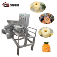 Automatische ananas schil- en ontpittermachine, commerciële ananas schiller en ontpitter met kernverwijderaar