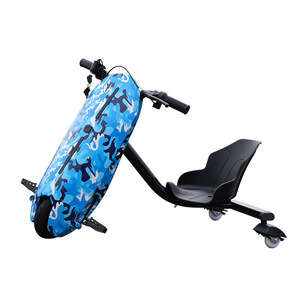 Patinete de Derrape Fácil de Empujar y Mover, Diseño de Doble Asiento, Seguro y Rápido para Juegos Comunitarios, Triciclo de Derrape para Niños - Product Image 1