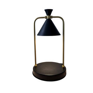 Lampe <span class=keywords><strong>de</strong></span> <span class=keywords><strong>table</strong></span> <span class=keywords><strong>chauffe</strong></span>-bougies électrique en métal noir avec minuterie à intensité variable Aromathérapie GU10 Ampoules halogènes incluses - Product Image 5