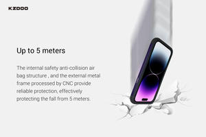 KZDOO Casing Ponsel Gradien Logam Pelindung Tahan Benturan Kelas Militer, Casing Ponsel Benturan untuk Iphone 14 Pro Max Plus Tren Mode - Product Image 3