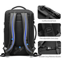 Sac à dos pour ordinateur portable professionnel de 15,6 pouces, sac à dos de voyage imperméable avec grande capacité de 25 L, sac pour ordinateur multi-compartiments en Oxford
