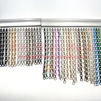 Rideau en maille de chaîne d'aluminium décoratif, draperie moderne en chaîne métallique pour hôtel, restaurant, intérieur de maison, cloisonnement