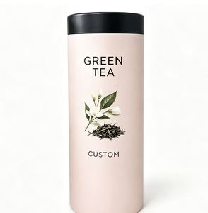 Custom Eco-Friendly Biodegradable Recyclable Kraft Cylinder <b>Paper</b> Tube <b>Box</b> Hot Stamping Customizable Tea Coffee <b>Storage</b> Can - Product Image 2