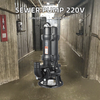 Pompe submersible en acier inoxydable et fonte pour eaux usées, 10 CV, haute pression, raccord à bride pour le rejet d'eaux usées industrielles et les inondations