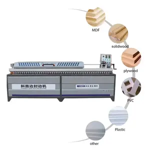 Woodworking 45 Degree Cabinet Automatic Panel Furniture Handle Free Edge Sealing Machine Oblique Straight Edge Banding Machine