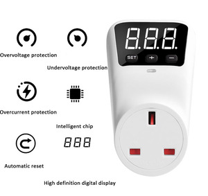 Hlp02 bảo vệ điện áp tự động thiết lập lại trên dưới Điện áp bảo vệ ổ cắm hiển thị kỹ thuật số điện bảo vệ tăng Anh cắm - Product Image 3