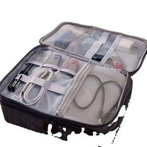 Organizador de Electrónicos Personalizado, Bolsa de Viaje Impermeable para Cables, Almacenamiento de Doble Capa para Teléfono, Cargador, Banco de Energía - Product Image 3