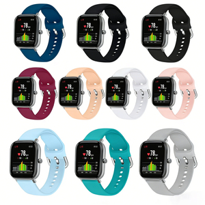 Bracelets de montre en silicone de 20 mm et 22 mm compatibles avec la montre Samsung Galaxy, bracelet de remplacement sport souple avec boucles à ardillon colorées - Product Image 6