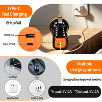 Lampe de poche portable pour la maison et l'extérieur, avec éclairage ultra-lumineux et batterie rechargeable puissante