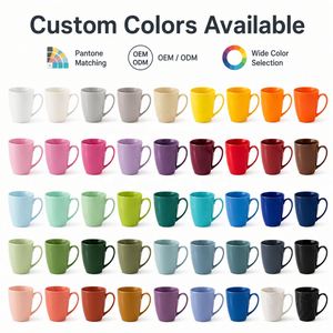 แก้วเซรามิคสีสันสดใส พิมพ์โลโก้ตามสั่ง แก้วกาแฟสีพื้น ดีไซน์สร้างสรรค์ - Product Image 3