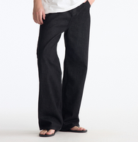 Pantalon en denim pour hommes Jeans Bootcut à lisière de haute qualité, délavés, personnalisés, cargo à jambe droite, en gros Jeans baggy pour hommes