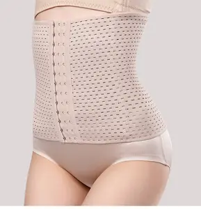 Faja moldeadora de cuerpo para mujer, banda de soporte adelgazante, cinturón de cintura para vientre, entrenador, Ventilación de tensión hueca, corsé adelgazante, moldeador de recuperación