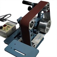 Petit moteur à onduleur de 750 W, double usage vertical et horizontal, bande abrasive 915, type 50, pour le meulage des métaux et la finition des bords