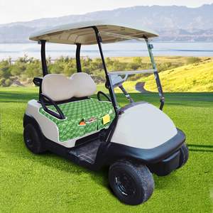 Housses de siège de voiturette de golf personnalisées, serviette de siège de voiturette de golf universelle avec 4 poches avant, fond antidérapant, compatible avec EZGO Yamaha - Product Image 5