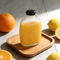 100ml 200ml 250ml 350ml 500ml Mattierte Flachflasche für Getränke, Cold Brew Kaffee, Glasflasche für Saft, Likör und Getränke