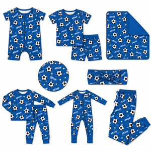 Kledingset van bamboe voor babymeisjes, schattig wildflower ontwerp, hoogwaardige romper met rits, bamboe pyjama's - Product Image 1