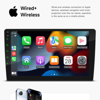 BQCC 9 inç Çift Din Carplay Android Auto Araç Radyosu Dokunmatik Ekran FM BT USB AUX Girişi HD Geri Görüş Kamerası Araç Stereo Medya Oynatıcısı