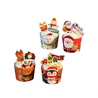Boîte pliable portable pour mini-gâteaux, mousse, desserts et muffins, avec fenêtre, en matériaux recyclés et vernissés
