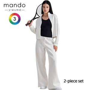 Ensemble <span class=keywords><strong>veste</strong></span> et pantalon pour <span class=keywords><strong>femme</strong></span>, respirant et chaud, avec poche zippée, vêtements de <span class=keywords><strong>sport</strong></span> décontractés - Product Image 4