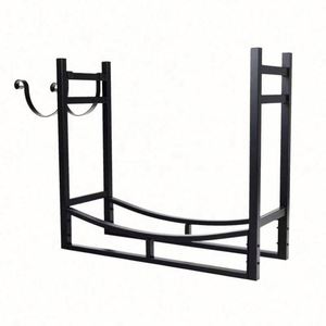 Durable Iron Fireplace Poker Brush Shovel Tongs <b>Log</b> Holders and Firewood Storage <b>Racks</b> for Indoor & Outdoor Use - Product Image 3