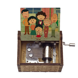 Caja Musical de Madera con Diseño de Anime Chibi Maruko Chan, Impresión a Color, Tema de Reloj de Mi <span class=keywords><strong>Abuelo</strong></span>, Encantador <span class=keywords><strong>Regalo</strong></span> para Niños 75 - Product Image 1