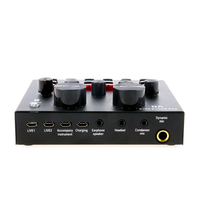 Kartu Suara USB V8 Grosir, Mixer Audio, Antarmuka Sound Board untuk PC Gaming & Perekaman, Pengubah Suara
