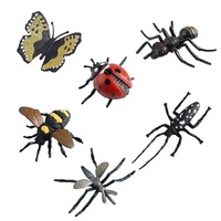 Vente en gros d'usine de jouets en PVC solides représentant des animaux : insectes, araignées, requins marins - Aides pédagogiques éducatives