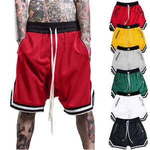 街装网眼宽松短裤男士侧拉链松紧腰宽松及膝运动裤七色 - Product Image 2