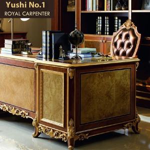 Mobili da studio in stile europeo, scrivania per calligrafia intagliata a mano in legno massello, scrivania per computer, scrivania - Product Image 4