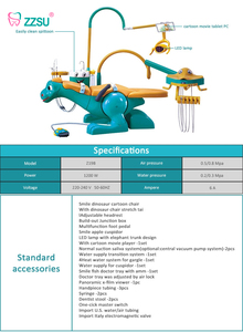 Fauteuil dentaire pédiatrique style dessin animé pour enfants, équipement dentaire médical économique - Product Image 5