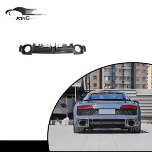 For 2017-2018 Audi R8 V Style Rear Bumper Diffuser Lip Carbon Fiber Body Kit