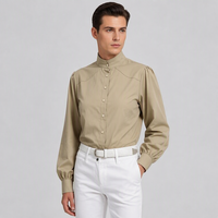 Vêtements d'équitation, chemise légère respirante avec poche poitrine, blouse de travail équestre, support OEM ODM, entraînement en écurie