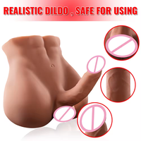 Hochwertige realistische mit Dildo Premium Torso Puppe Silikon mit engen Anal Loch Unisex Mastur bator Sexspielzeug für erwachsene Frauen