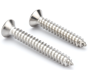 304 vít tự khai thác bằng thép không gỉ Đầu phẳng với khe cắm chéo mô hình M3 đo lường tiêu chuẩn ISO - Product Image 2