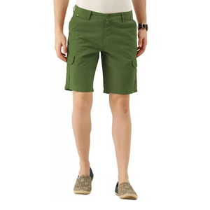 Pantalones Cortos Cargo Casuales de Tallas Grandes, Transpirables, Resistentes al Viento, Diseño Personalizado, Color Sólido, Decoración con Cremallera, Elegantes para el Verano - Product Image 1