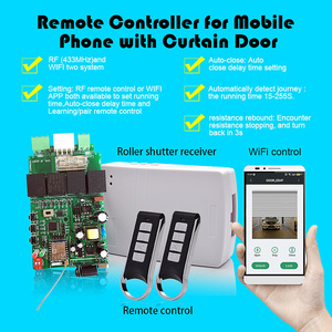 YET866WTR pour porte de garage roulante, contrôleur radio Internet pour portail électrique 433mhz HCS300, <span class=keywords><strong>moteur</strong></span> latéral avec 2 télécommandes - Product Image 2