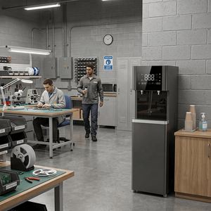 Distributeur d'eau intelligent à écran tactile électrique/solaire avec refroidissement par compresseur, réservoir de 17,5 L et système de filtration d'eau RO pour café et restaurant - Product Image 2